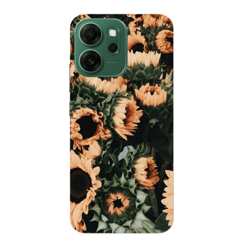 Oppo 14 F Sunflowers Transparent Silicone TPU Θήκη